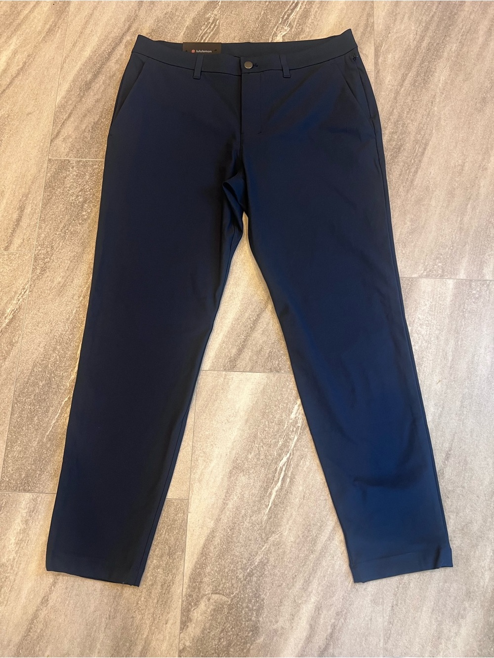 Lululemon ABC Trouser Pants Slim Fit Mens 33x30 Warpstreme True Navy Blue